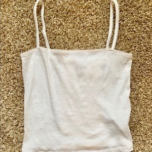 H&M White Detailed Tank Top